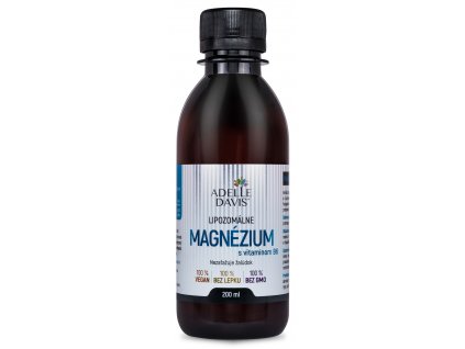 Adelle Davis tekuté lipozomálne magnézium s vitamínom B6, bez laktózy, 200ml