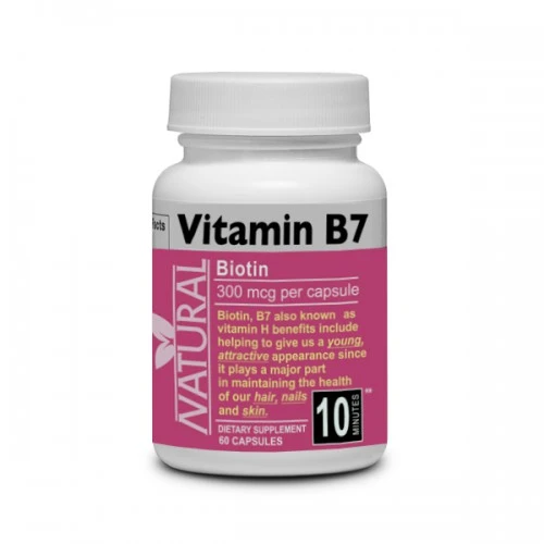 NuLab Vitamín B7 Biotín (vitamín H), 300mcg, 60 kapsúl