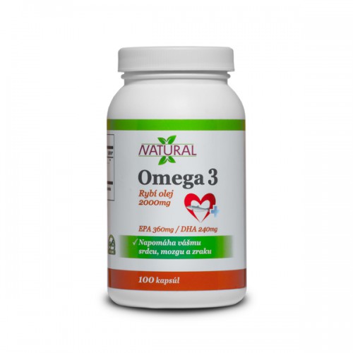 NATURAL Omega-3 - Rybí olej - 1000 mg - 100 kapsúl