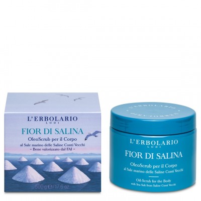 L\'Erbolario Fior di Salina Olej - Peeling na telo - 500g