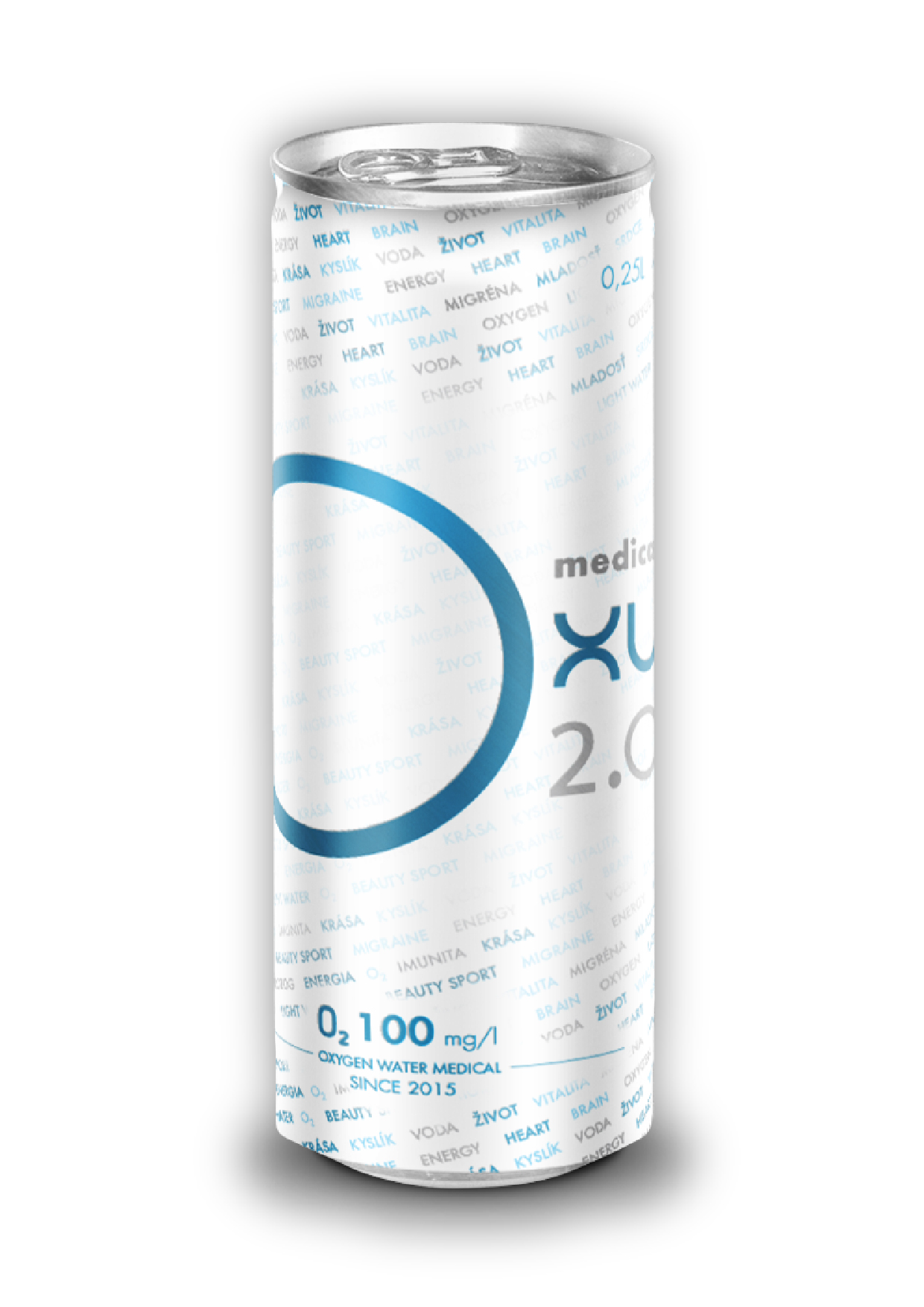 E-shop Oxy Addict Oxywater 2.0 medical, neperlivá kyslíková voda 250ml - 24ks