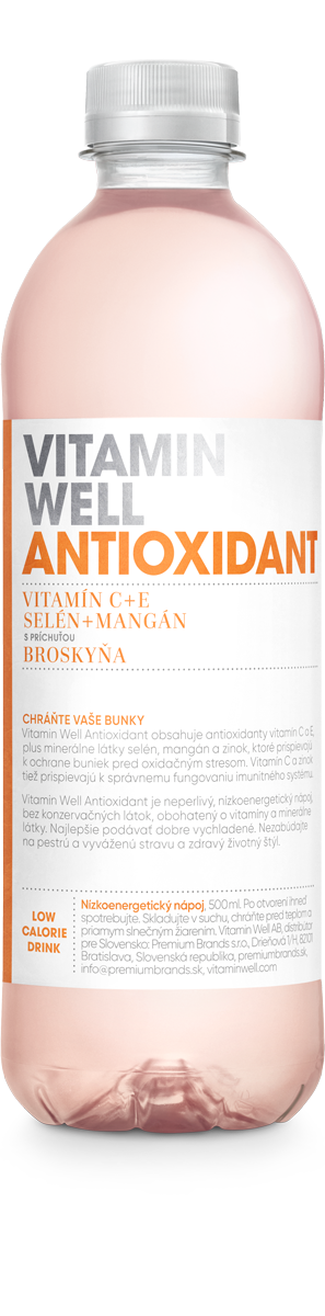 E-shop Premiumbrands Vitamin Well Antioxidant Broskyňa - 500 ml