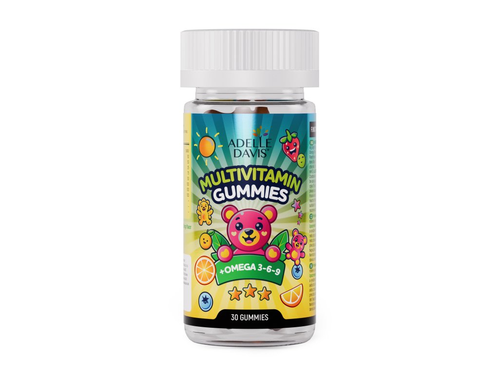 Adelle Davis - Multivitamin Gummies + Omega 3, pre deti, 30 dávok