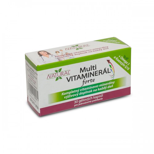 E-shop NATURAL Multi Vitaminerál forte, 30 gélových kapsúl - komplexný multivitamín