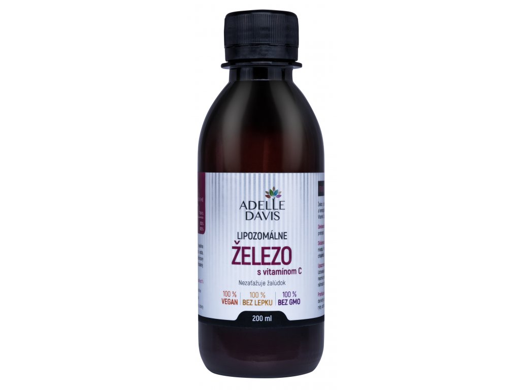 Adelle Davis tekuté lipozomálne železo, 200ml