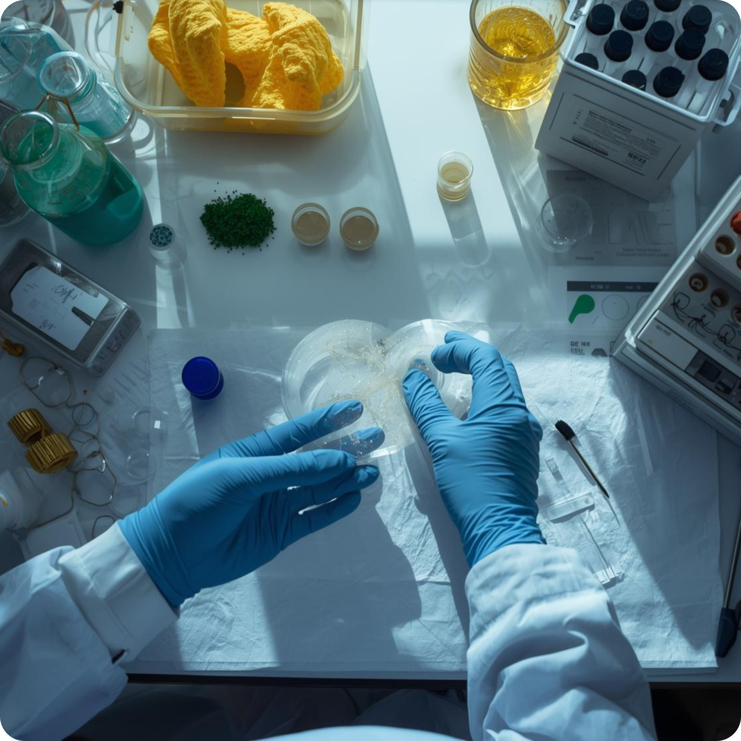 Nanovlákna v laboratoři