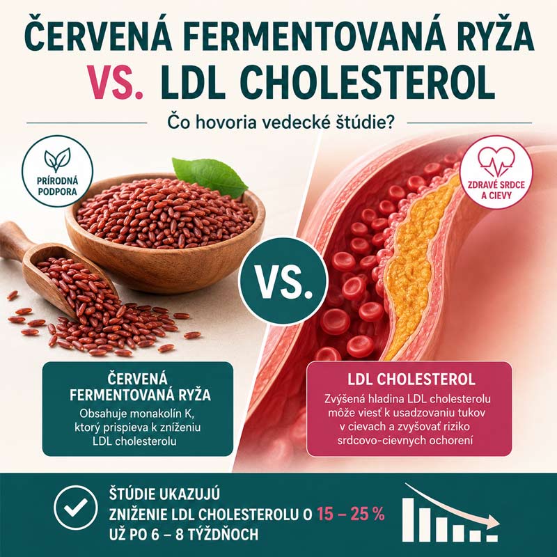 Červená fermentovaná ryža vs. LDL cholesterol