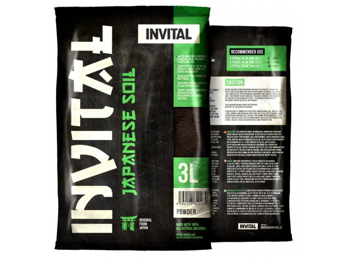 INVITAL Japanese Soil 3l Powder hnědý japonský substrát  (dříve Platinum Soil)