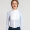 equestrian show shirt for horses alina light blue pois front