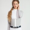 equestrian show shirt for horses alina grey front