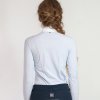 equestrian show shirt for horses alina light blue pois back