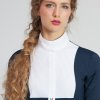 equestrian show shirt for horses alina navy front part