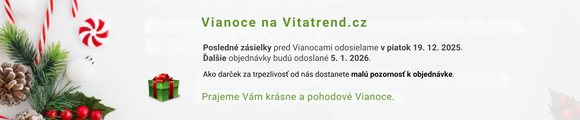 Vianoce Vitatrend darček ku objednávke