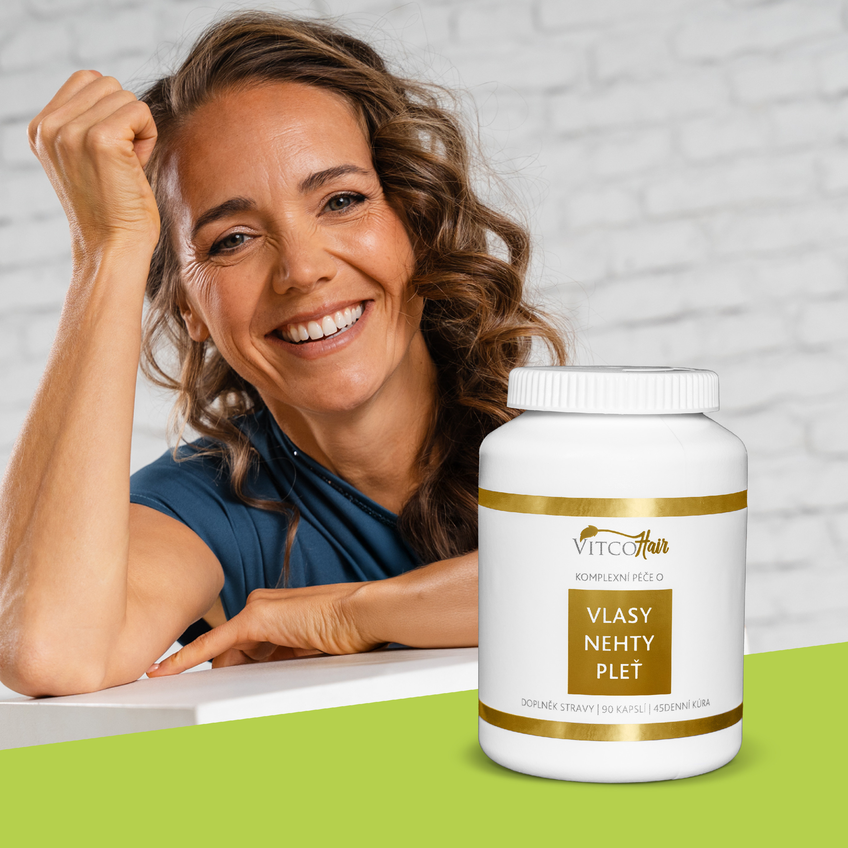 Kapsle VitcoHair pro dokonalé vlasy, nehty a pleť - 45 denní kúra