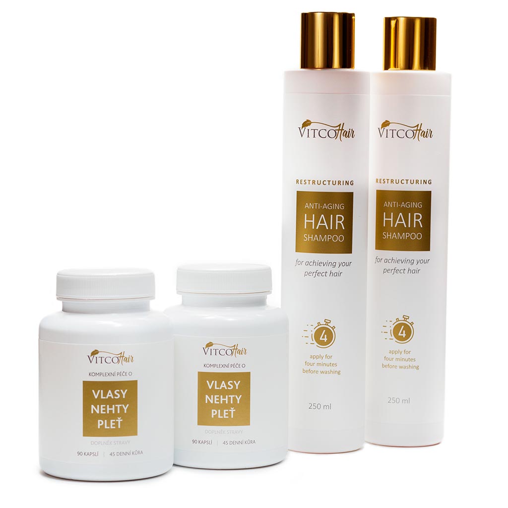 VÝHODNÉ BALENÍ - Kapsle VitcoHair & VitcoHair Shampoo pro maximální efekt