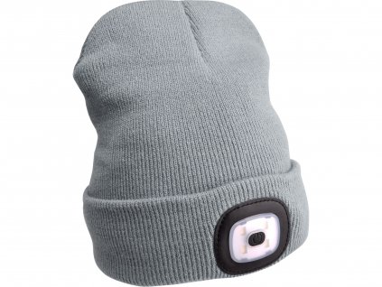 cepice s celovkou 4x45lm usb nabijeni seda univerzalni velikost 73 acryl a 27 polyester img 43195 fd 99