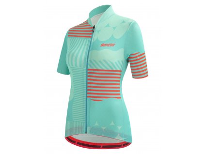 Dámský dres SANTINI Giada Optic Lady Aqua