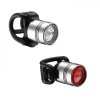 LEZYNE Set svetiel LED FEMTO DRIVE strieborné