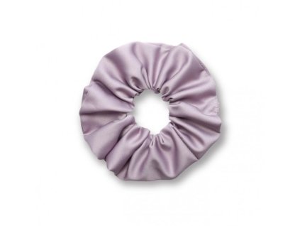 Saténová scrunchie gumička - Lila matná