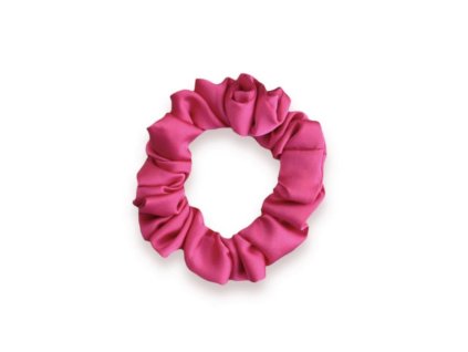 Úzká scrunchie gumička - Fuchsia