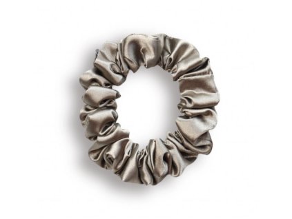 Úzká scrunchie gumička - Mocca