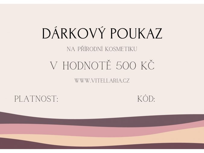 DÁRKOVÝ POUKAZ 500