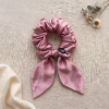 Saténová scrunchie gumička - starorůžová tmavá