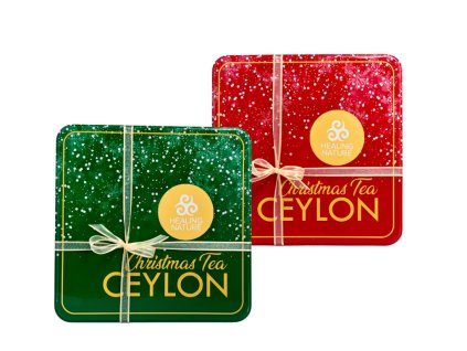 Vánoční čaj - kolekce 6 cejlonských čajů, 120 sáčků, Healing Nature (Barva Červená)