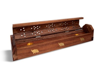 Dřevěný box stojan na vonnou tyčinku, 1 ks, Natures Own, otevřený