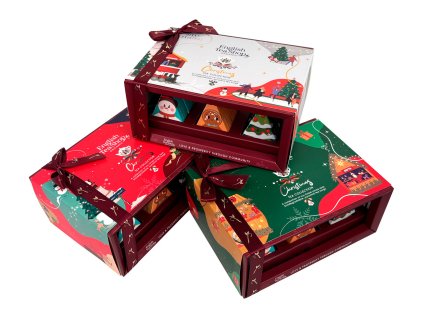 BIO Vánoční čaj – kolekce Kouzelné figurky, 12 pyramidek, English Tea Shop