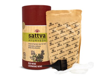 Henna Vlasy - Vínově červená, 150 g, Sattva