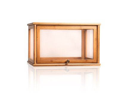 Akrylový vitráž s bambusovým rámem (světle hnědá)