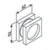 Úchyt pro posuvné dveře hranatý 52x52mm