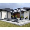 HLINÍKOVÁ PERGOLA SE SPÁDEM, BEZ PŘÍPRAVY PRO BOČNÍ STĚNY, ANTRACIT RAL7016