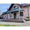 HLINÍKOVÁ PERGOLA SE SPÁDEM, BEZ PŘÍPRAVY PRO BOČNÍ STĚNY, RAL8014