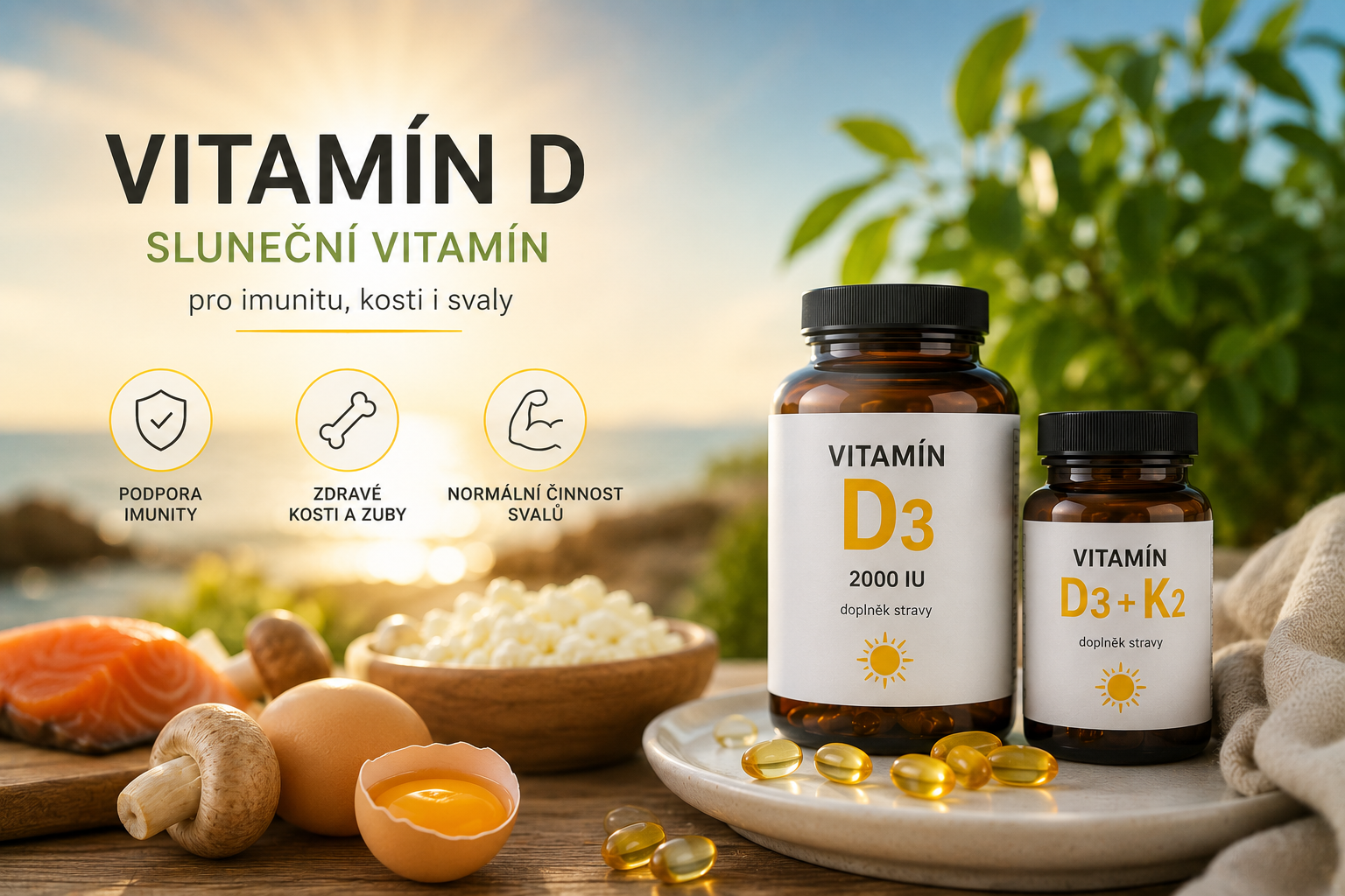 ☀️ Vitamín D: sluneční vitamín, který si zaslouží pozornost po celý rok
