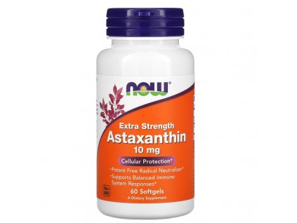 NOW Foods - Astaxanthin 10mg, 60 softgel kapslí