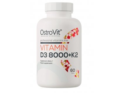 OstroVit - Vitamín D3 8000 IU + K2, 60 tablet