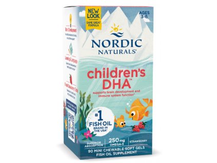 Nordic Naturals - Children's DHA, 250 mg jahoda, softgel kapsle