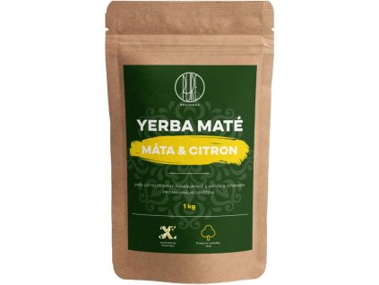 BrainMax Pure Yerba Maté, Máta & Citrón, 500 g