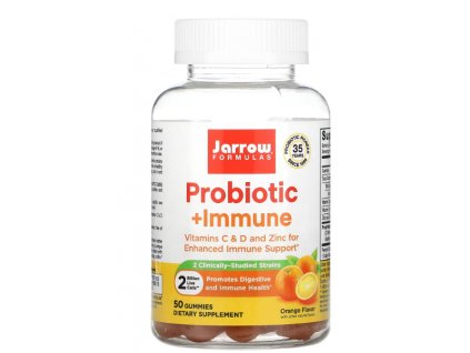 Jarrow - Probiotic + Immune, Pomeranč, 50 gumových bonbónů