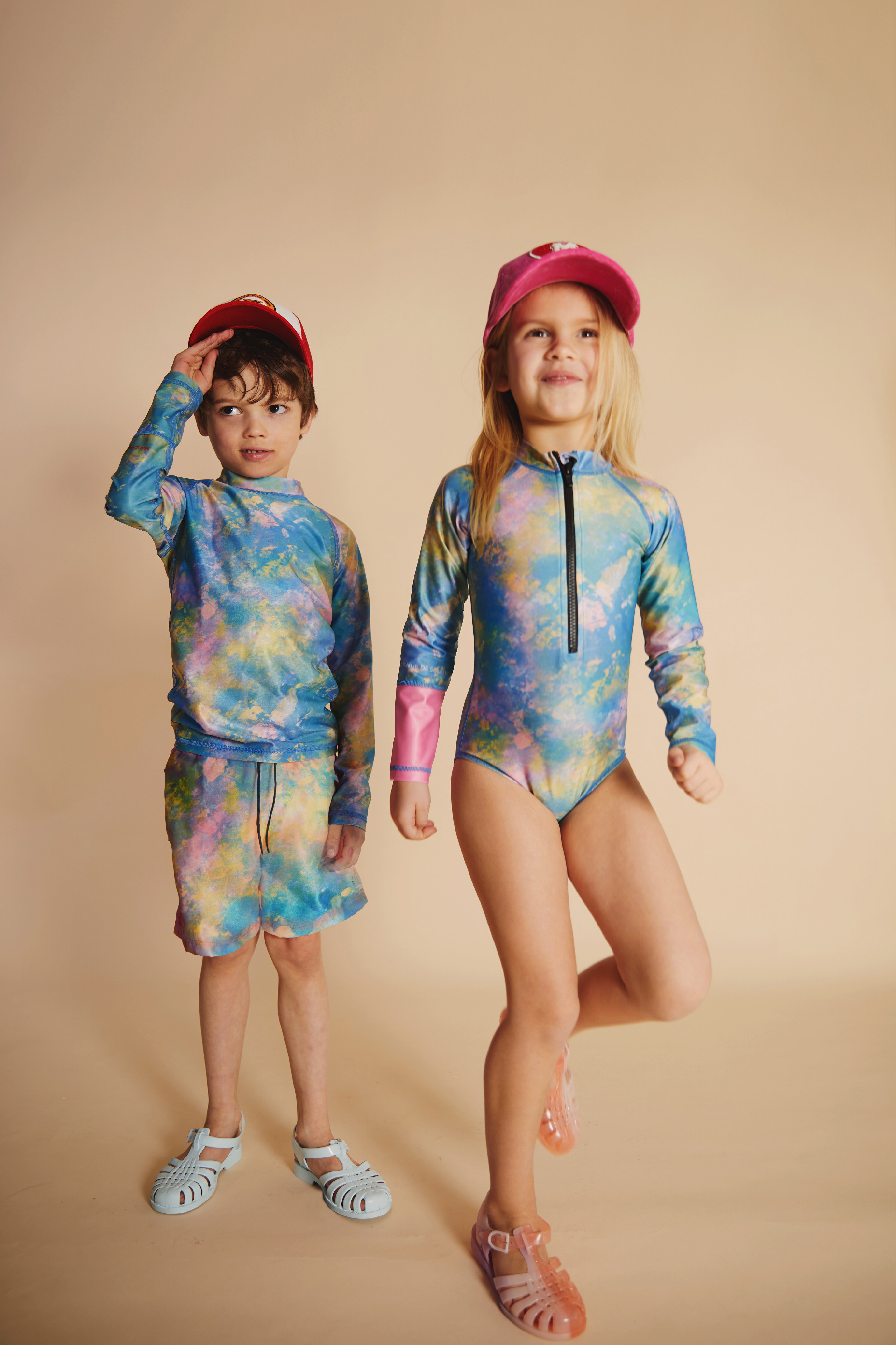 Maed for mini x Tenue de Soleil Plavkové šortky Cloud 1-2 roky