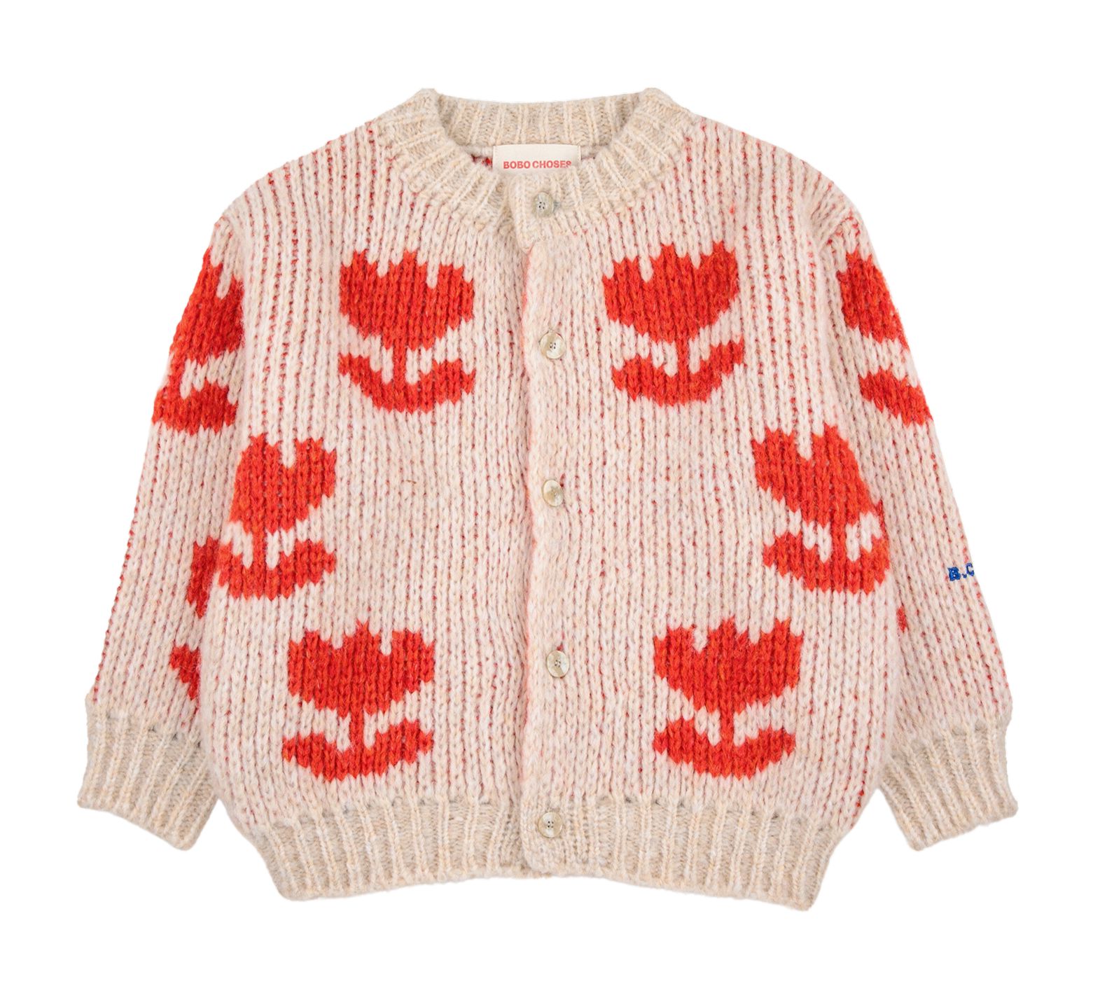 Bobo Choses Baby žakárový cardigan Retro Flowers 2-3 roky