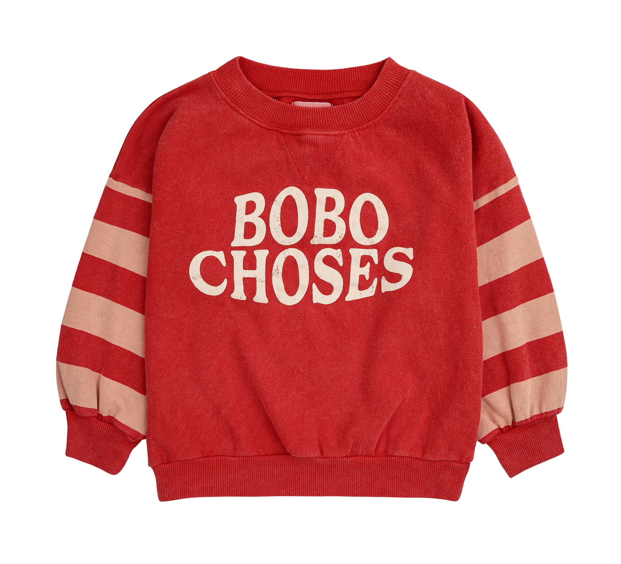 Bobo Choses červená mikina Stripes 4-5 roků