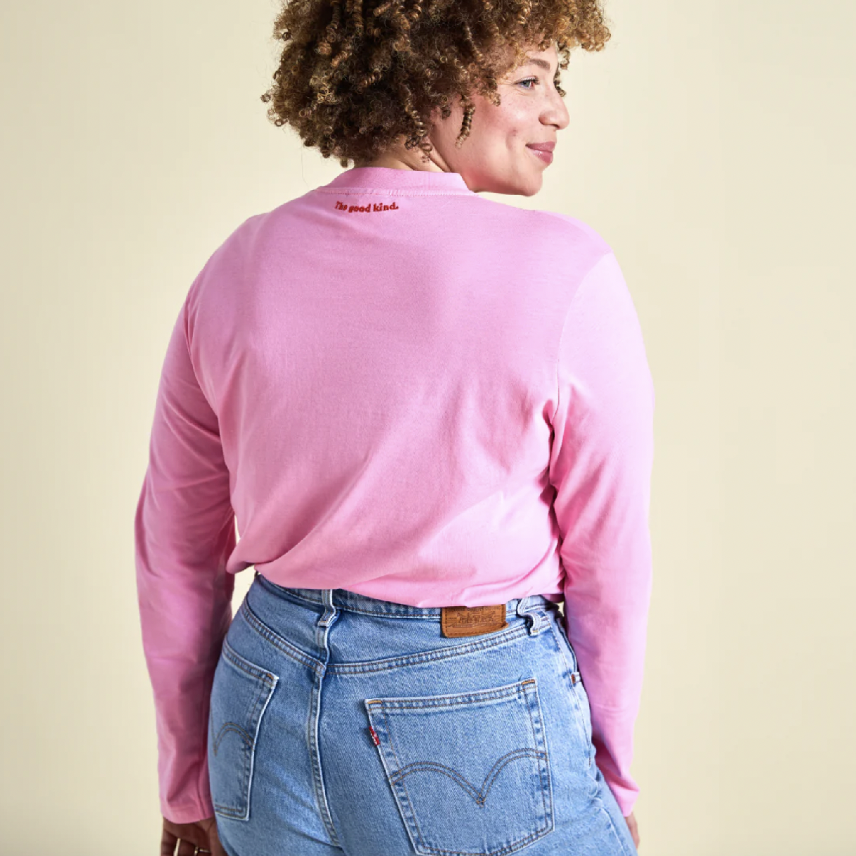 Popeia tričko s dlouhým rukávem Kindness z bio-bavlny růžové L/XL