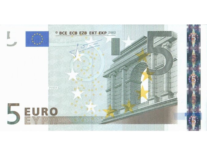 5 EURO UNC 2002 P8x(1) Prefix X Letter P (A)