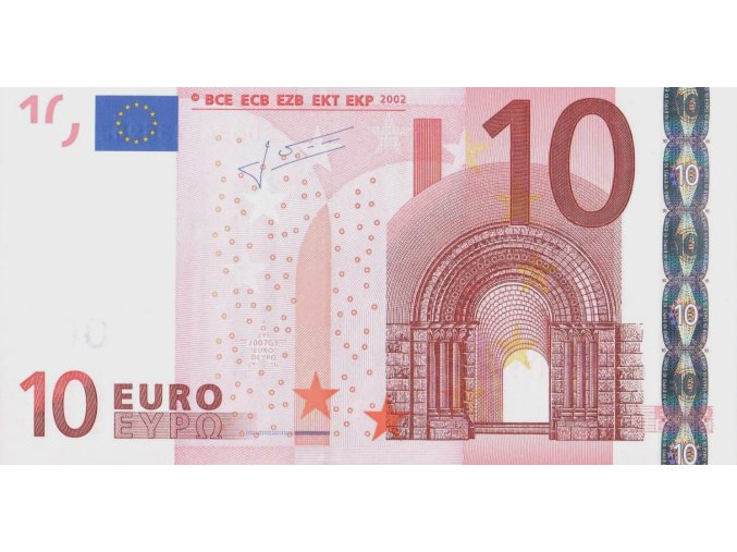 10 Euro 2002 P9s Series S Letter J UNC (A)