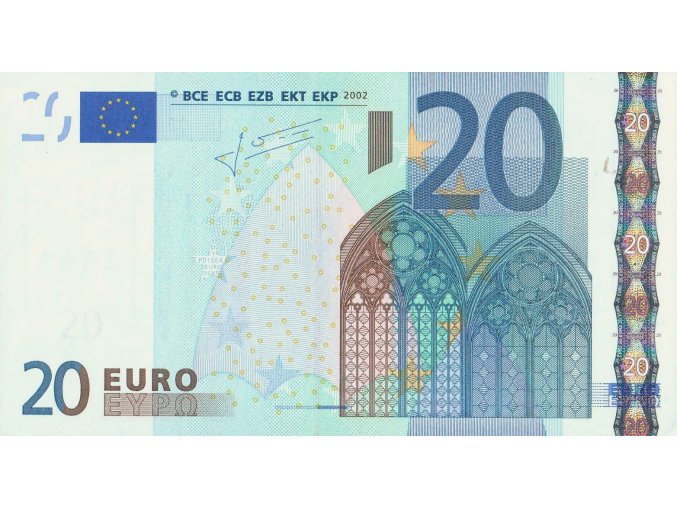 20 Euro 2002 P10x(1) Series X Letter P UNC