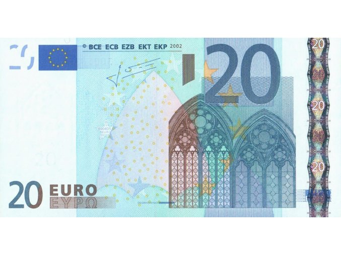 20 Euro 2002 P10h (1) Series H Letter E UNC (A)