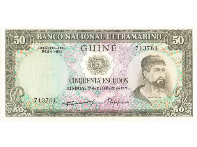 50 Escudos 1971 P44a(2) UNC (A)